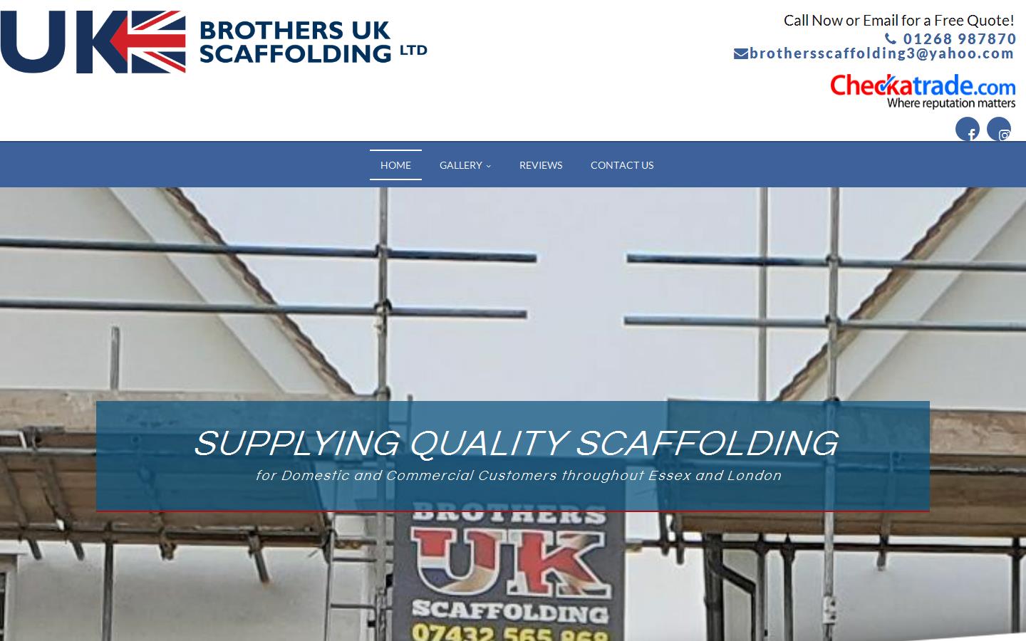 Brothers UK Scaffolding Website