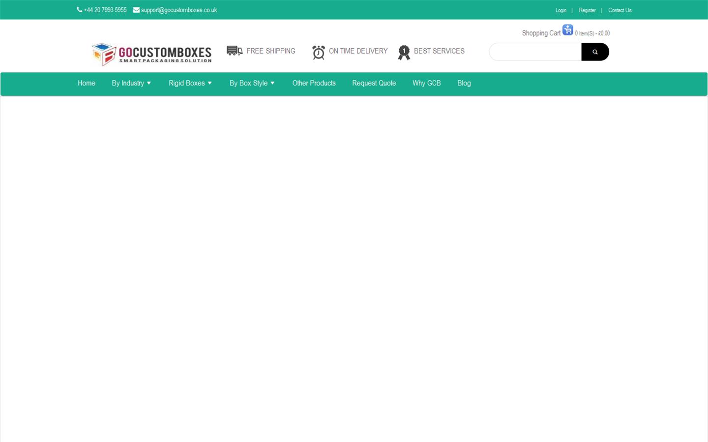 GoCustomBoxes Website