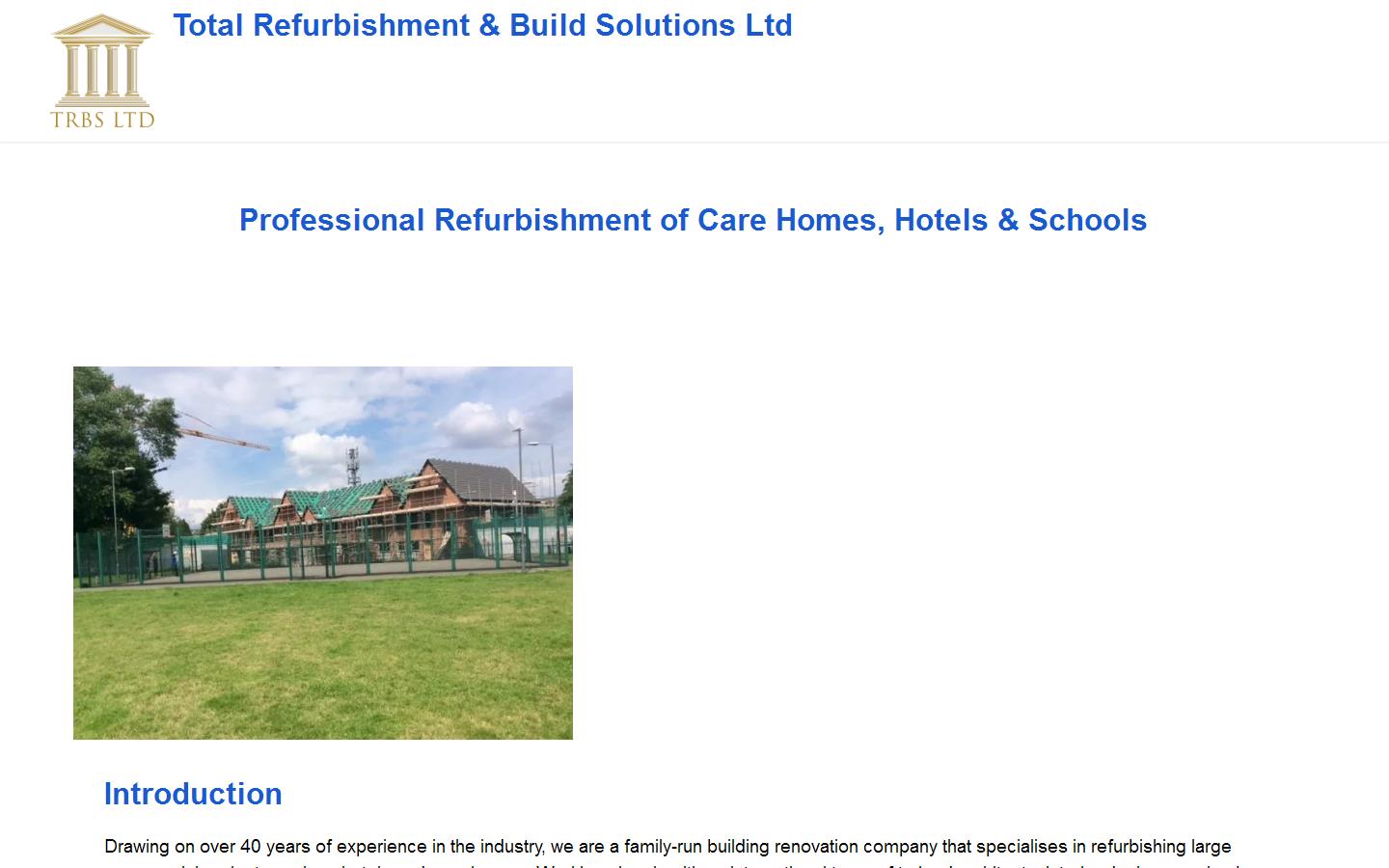 Total Refurbishment & Build Solutions Ltd Website