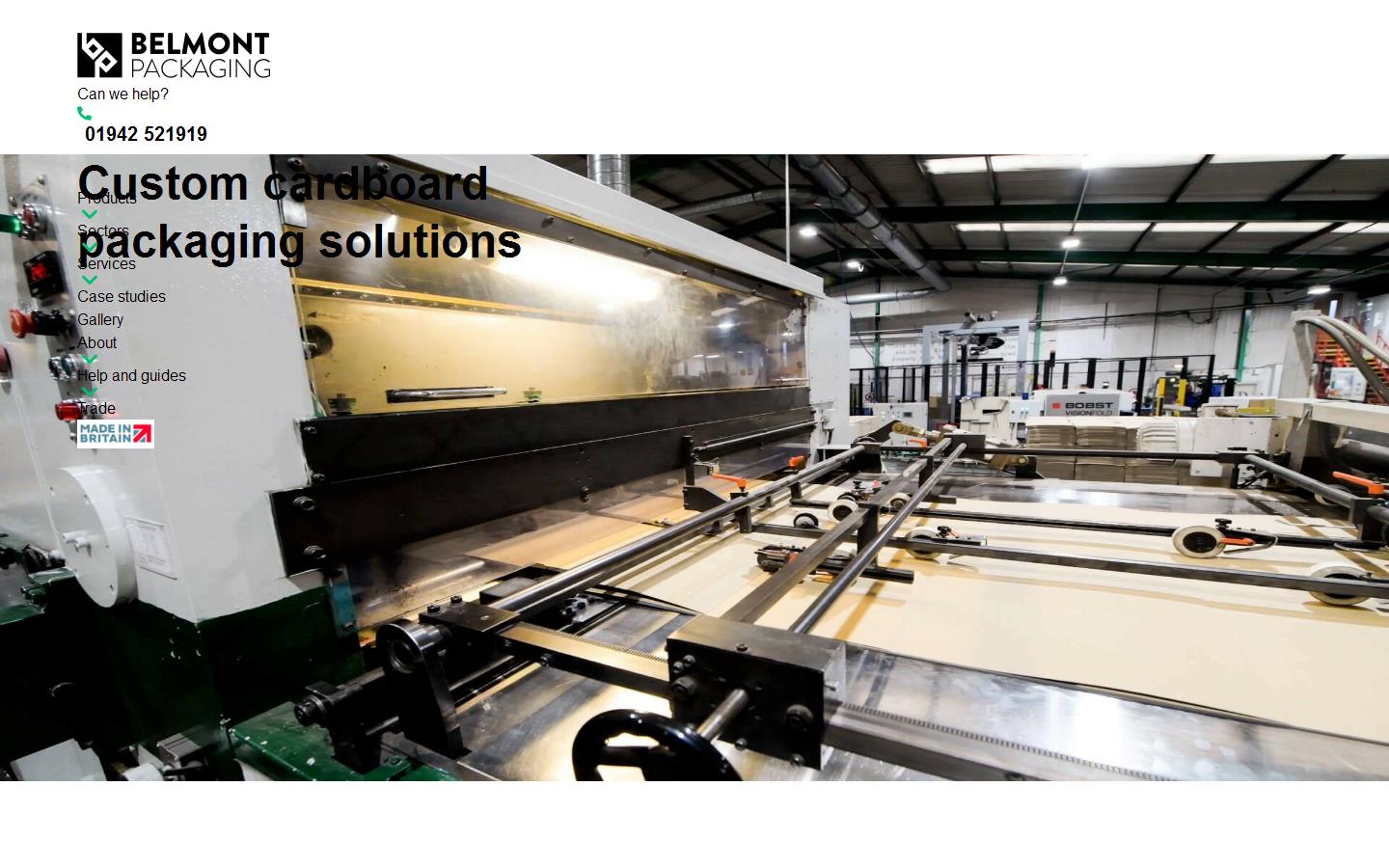 Belmont Packaging Website