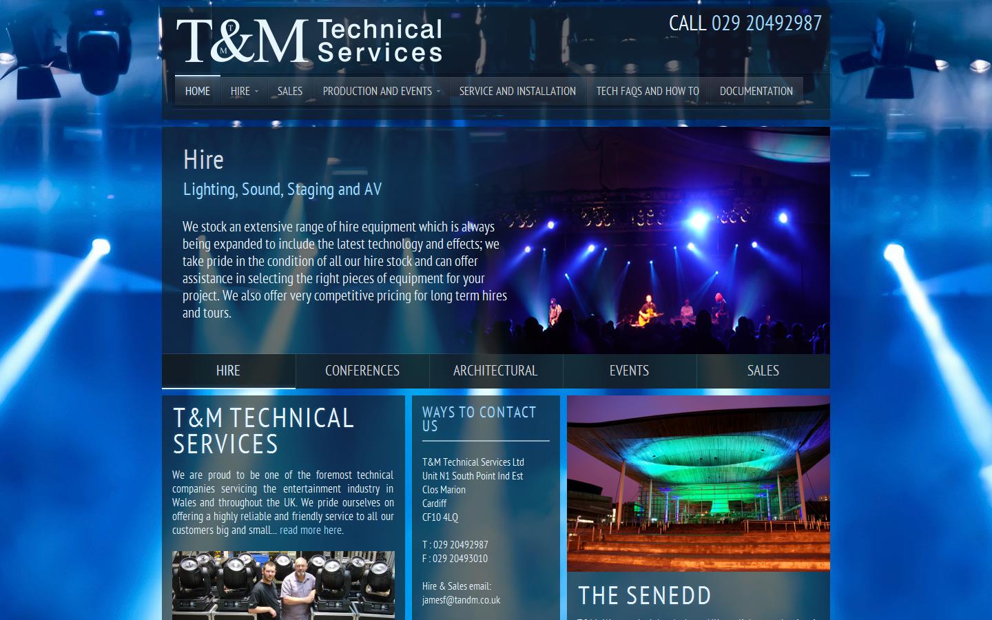 T & M Technical Services Website