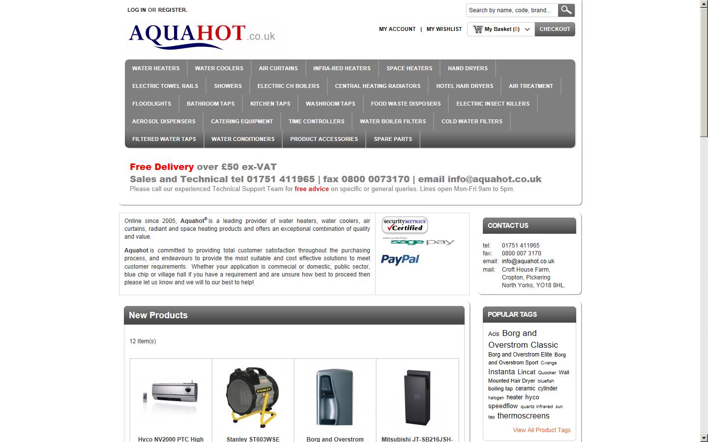 Aquahot Website