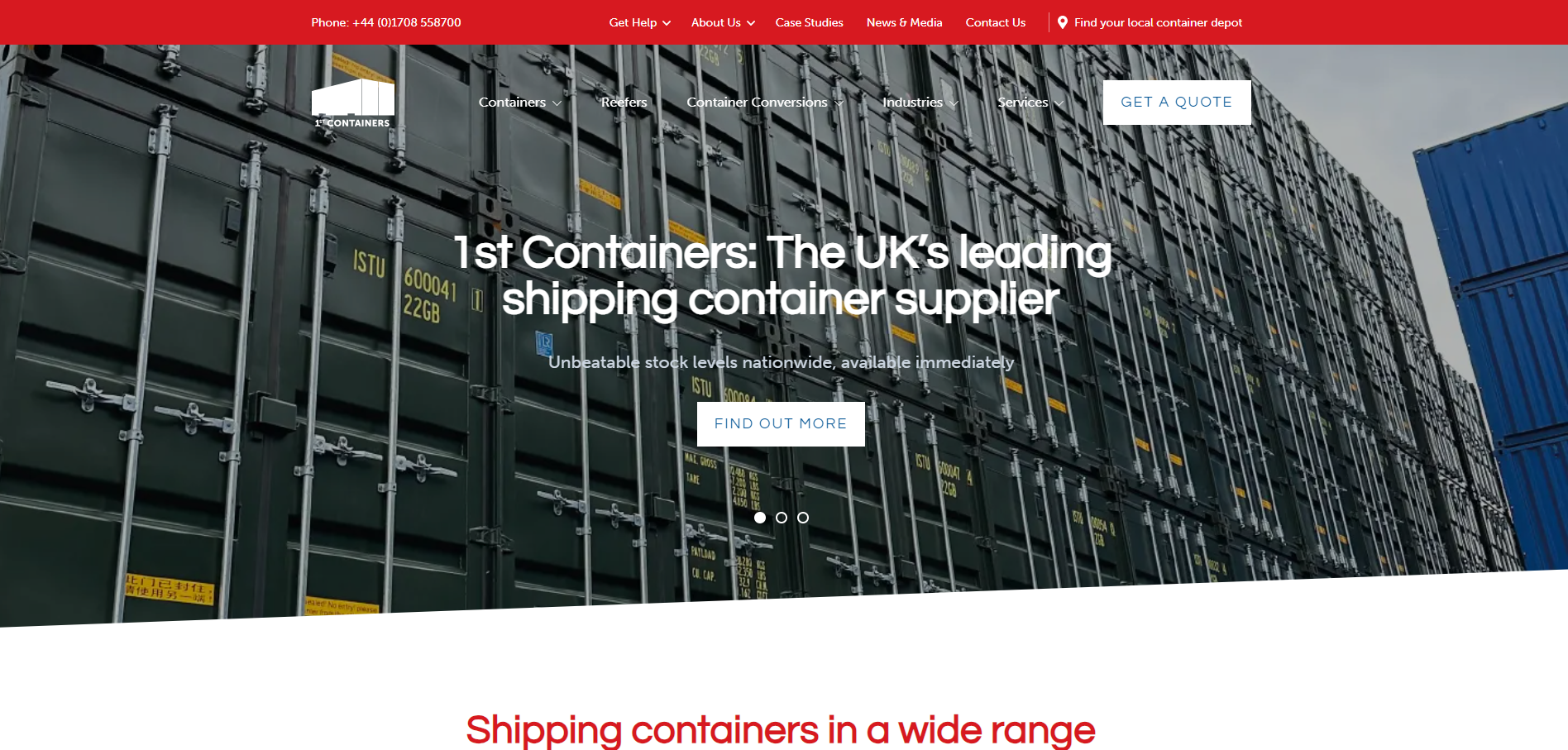 1st Containers UK Ltd Website