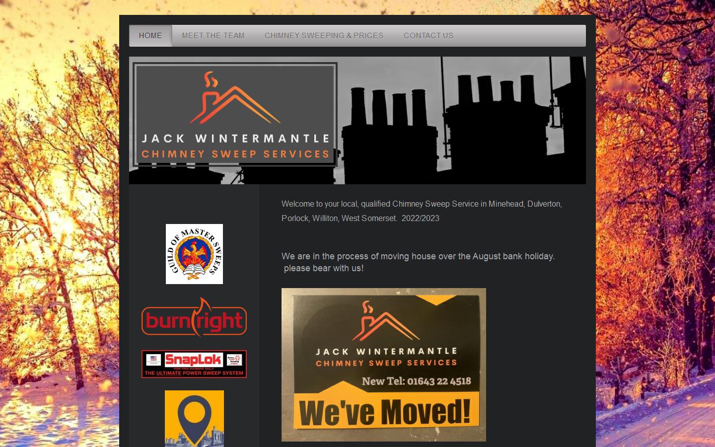Jack Wintermantle Chimney Sweep Services Website