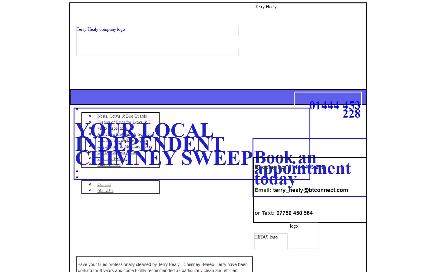 Terry Healy Chimney Sweep Website