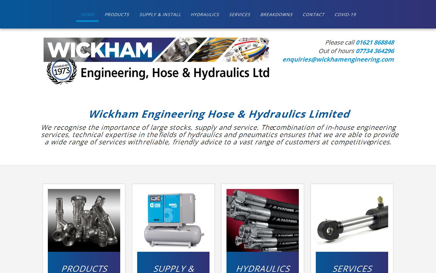 Wickham Engineering Hose & Hydraulics Ltd Website