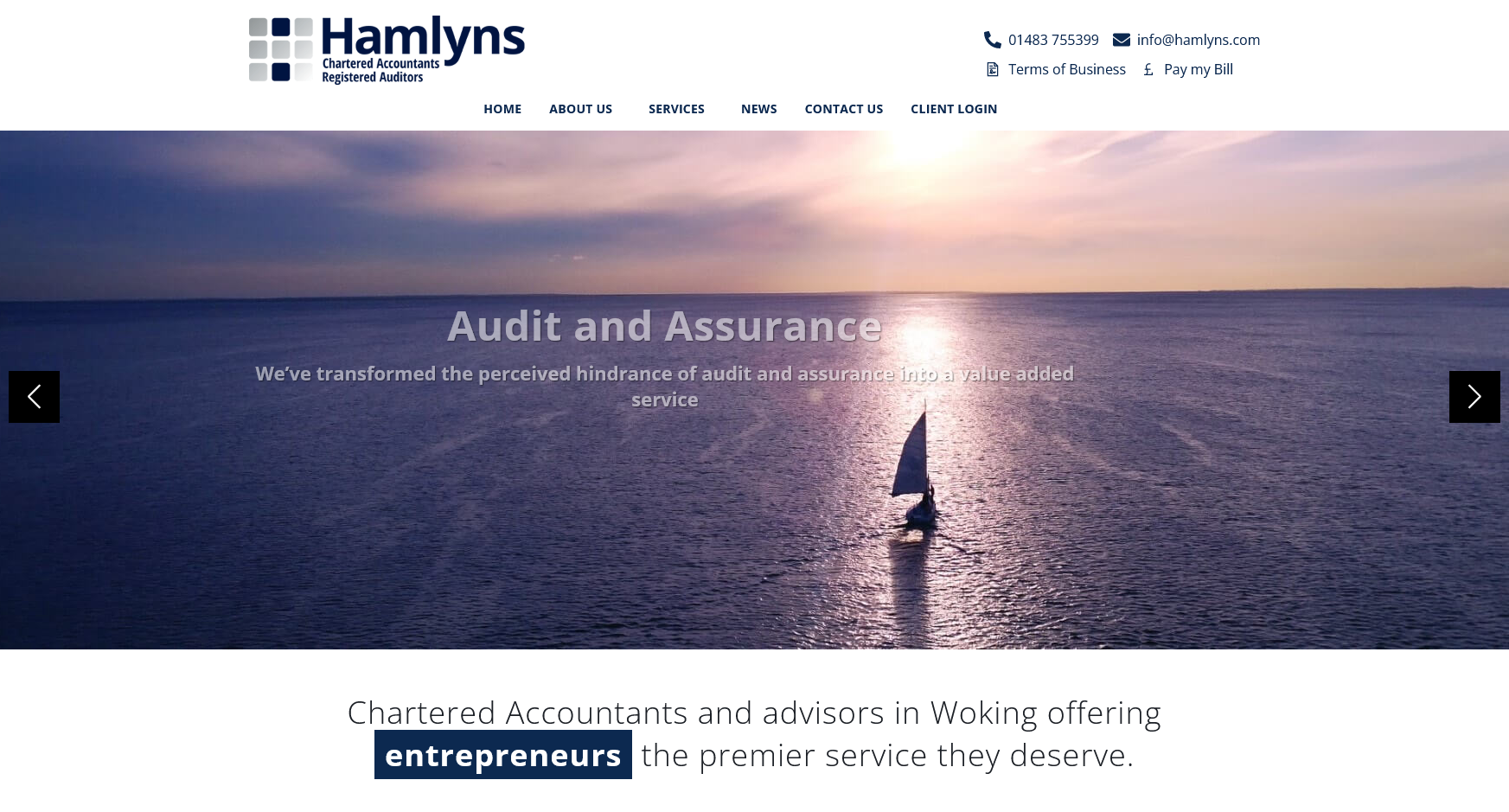 Hamlyns Website