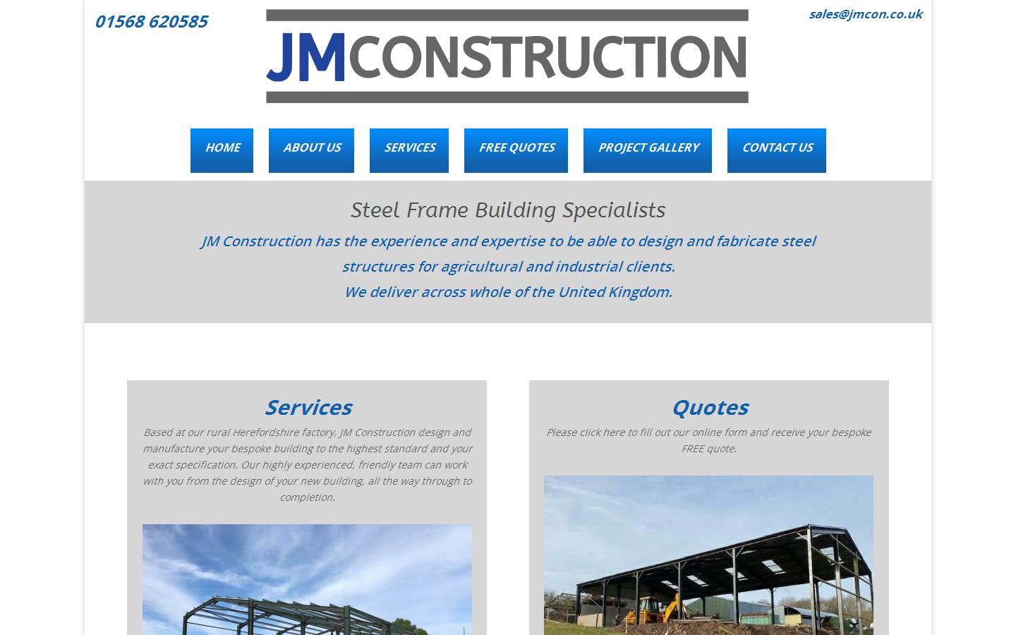 JM Construction Website