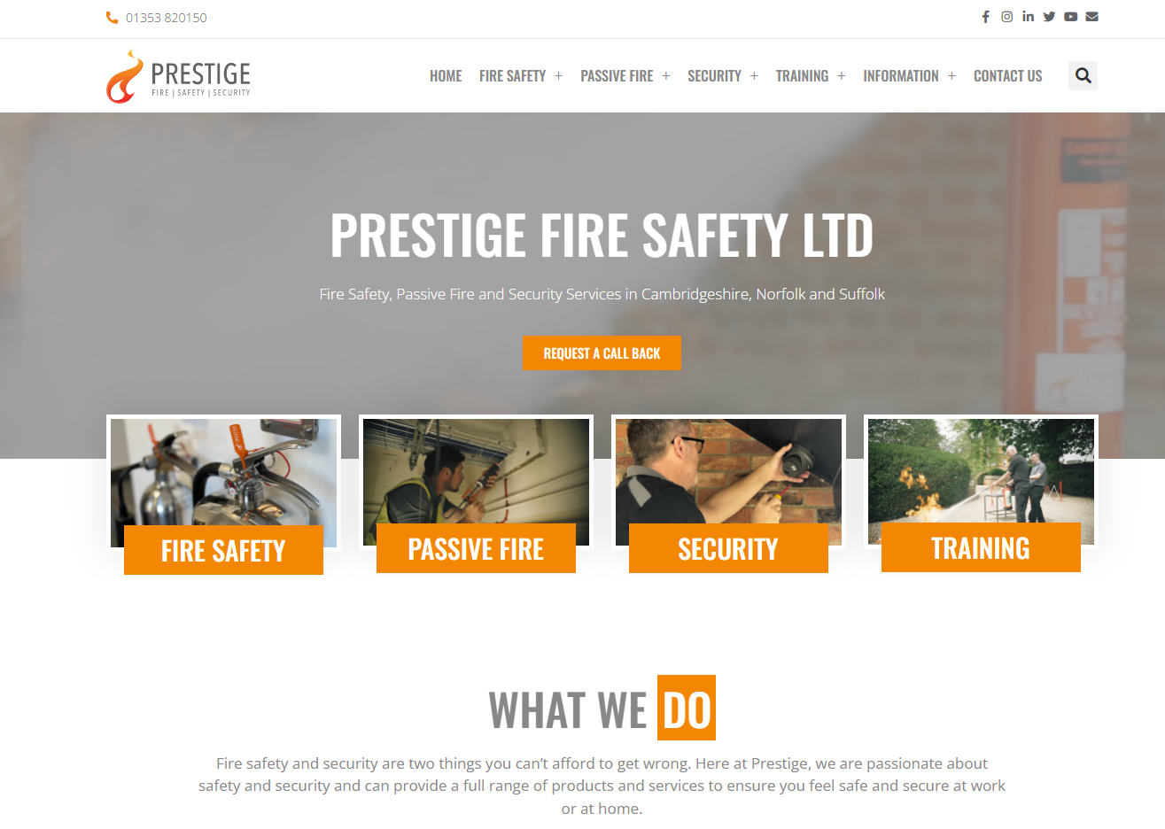 Prestige Fire Safety Ltd Website