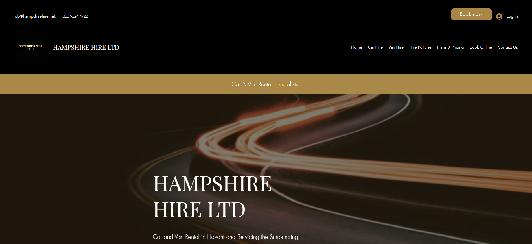 Hampshire Hire Ltd Website