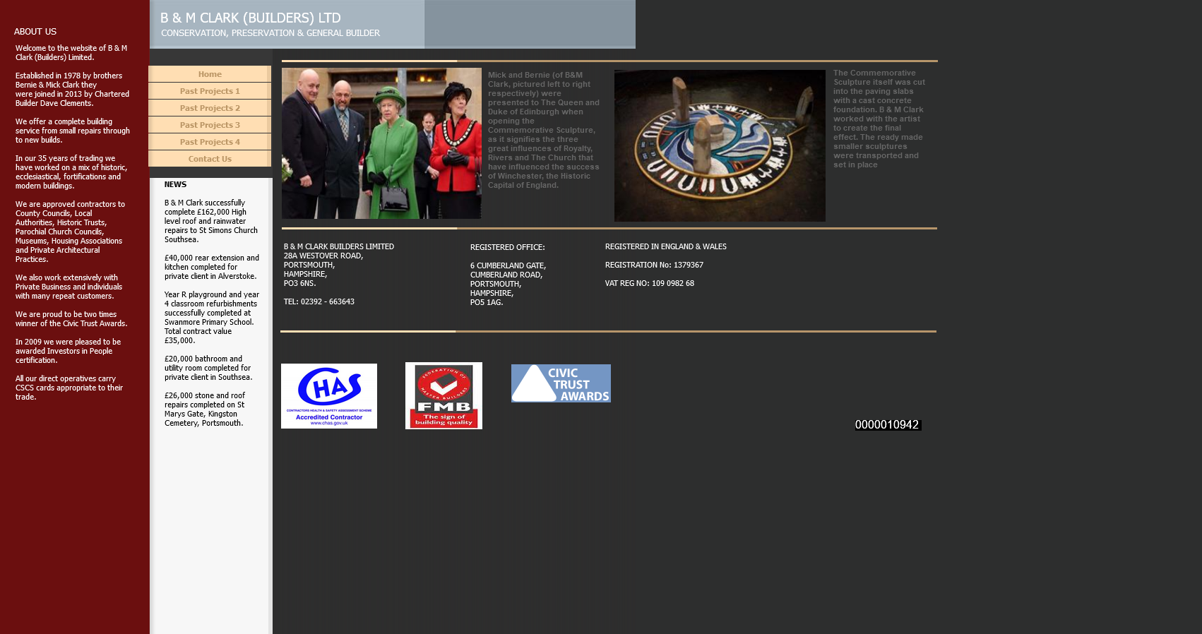 B & M Clark (Builders) Ltd Website