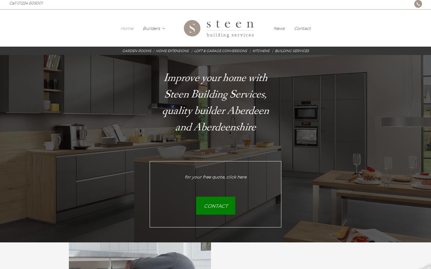 Steen Building Services Aberdeen Website
