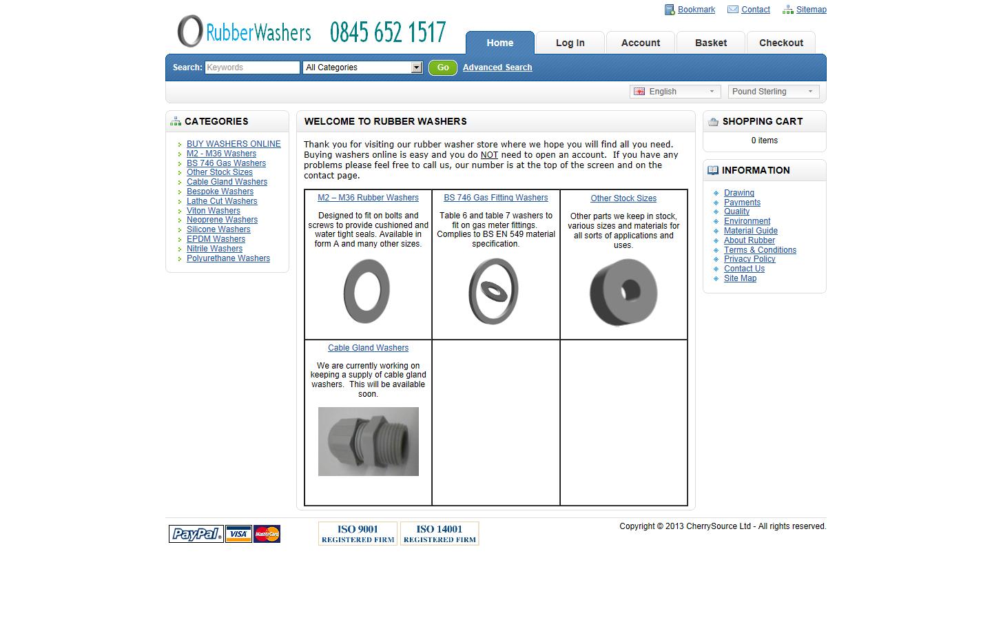 Rubber Washers Ltd Website