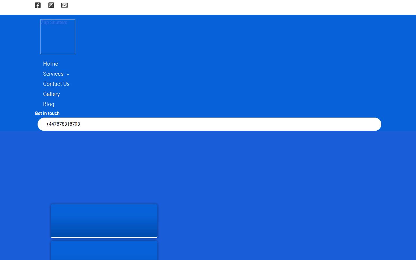 Zap Shutters Ltd Website