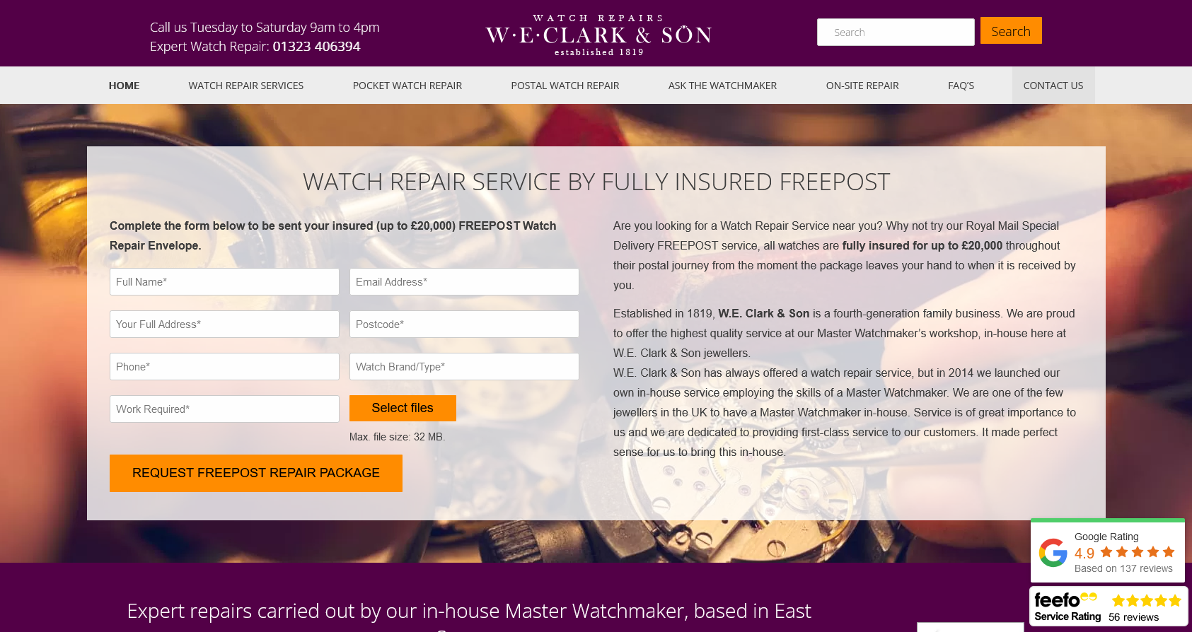 WE Clark & Son Ltd Website