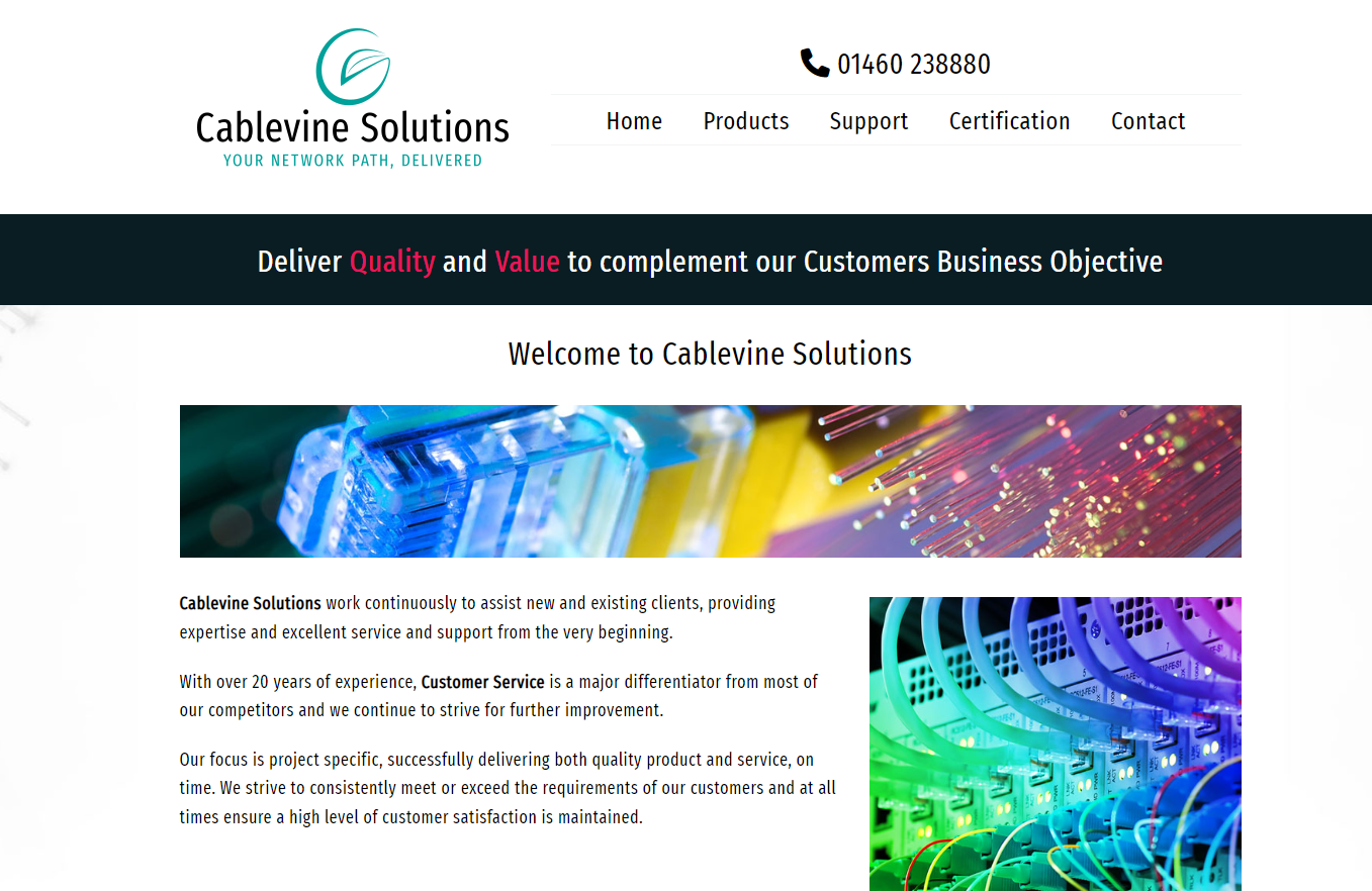 Cablevine Solutions Ltd Website