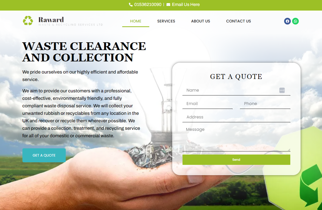 Raward Waste & Recycling Services Ltd Website