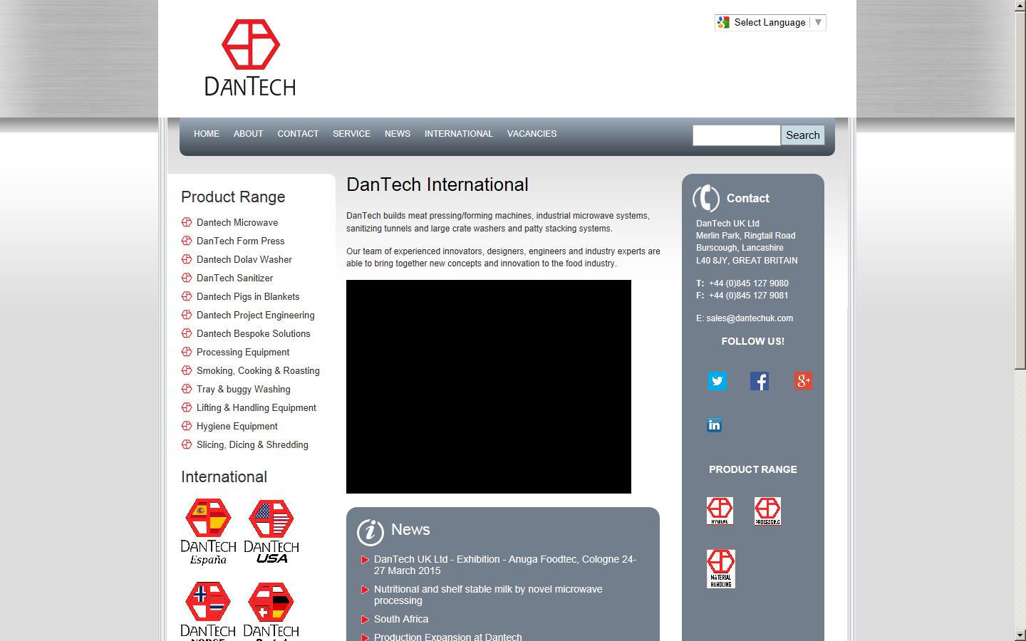 Dantech UK Ltd Website