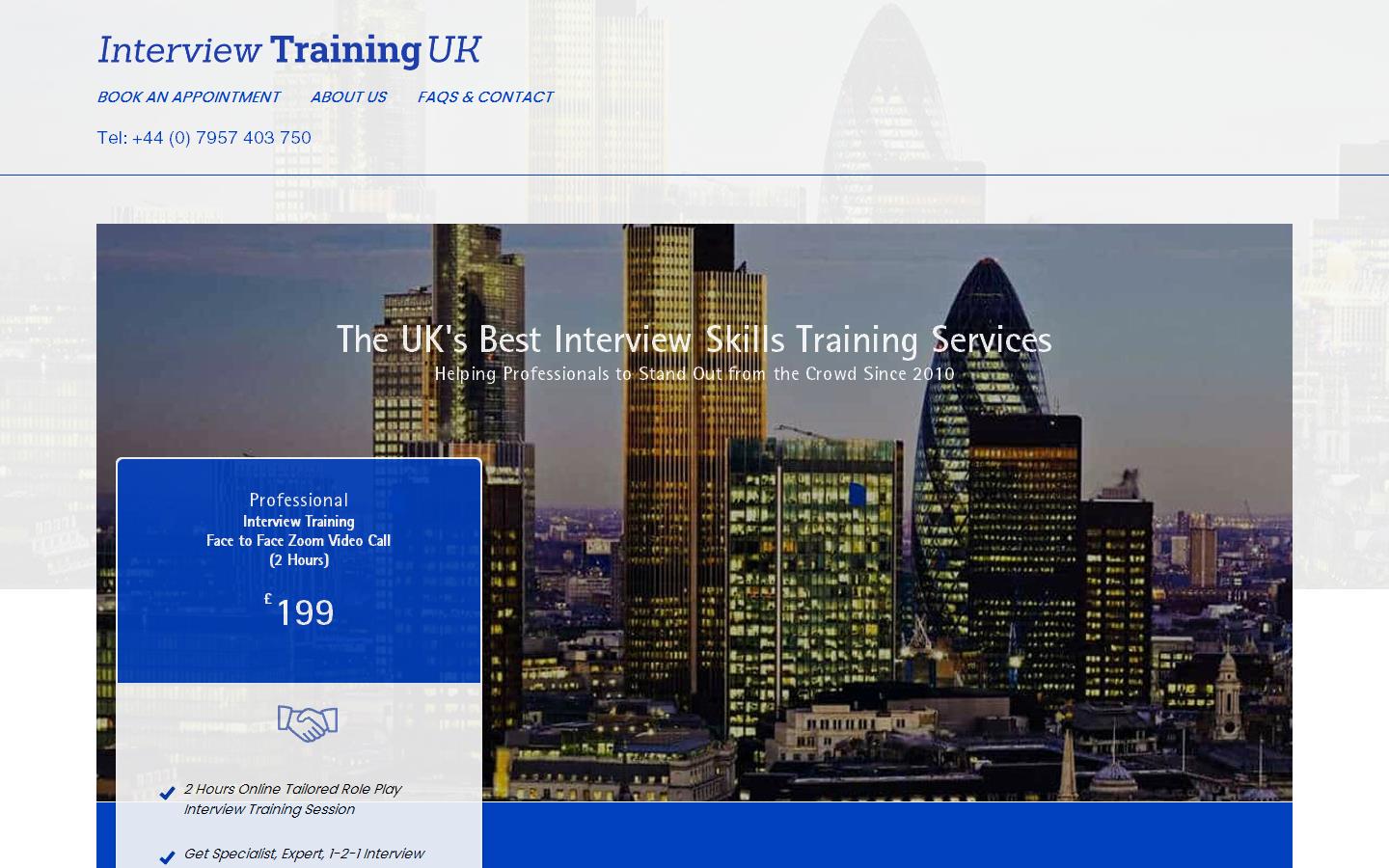 Interview Training UK Website