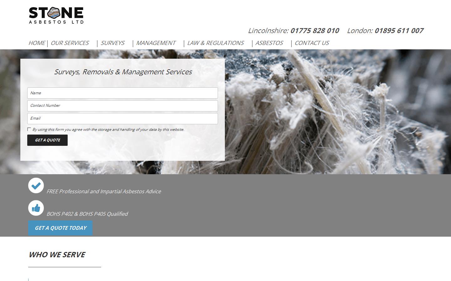 Stone Asbestos Ltd  Website