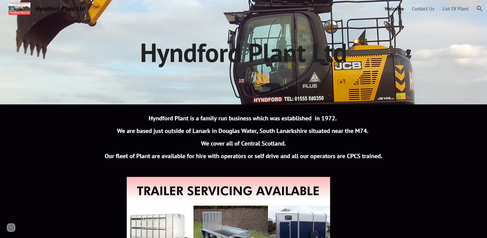 Hyndford Plant Ltd Website