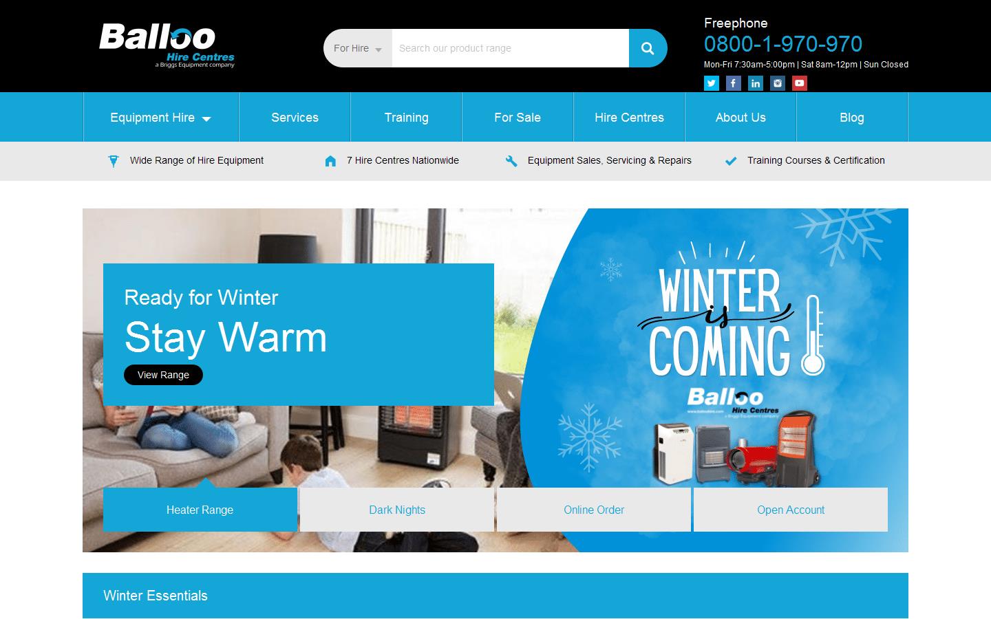 Balloo Hire Website