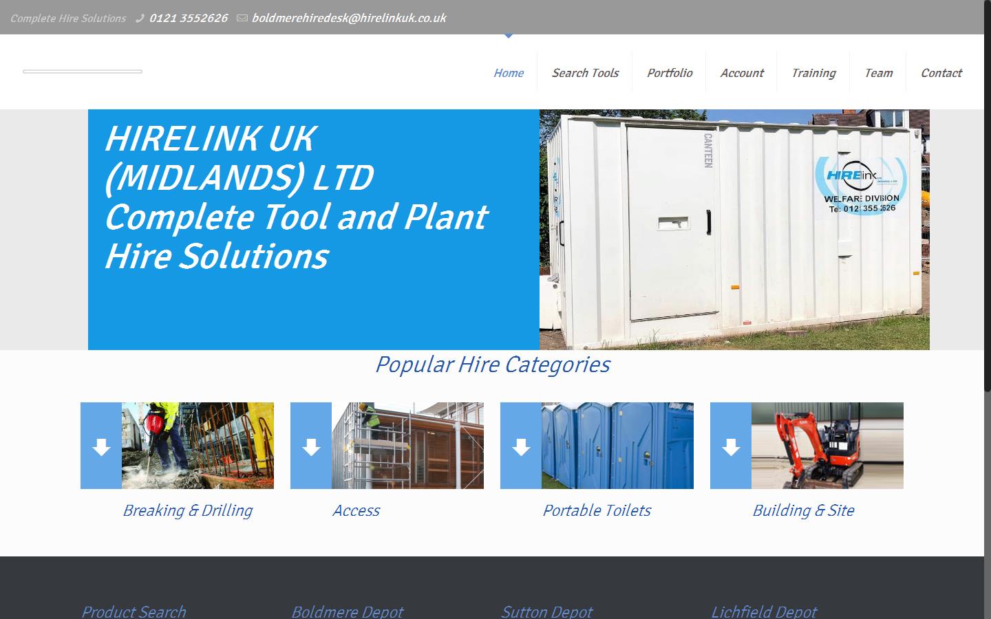 Hire Link UK Midlands Ltd Website