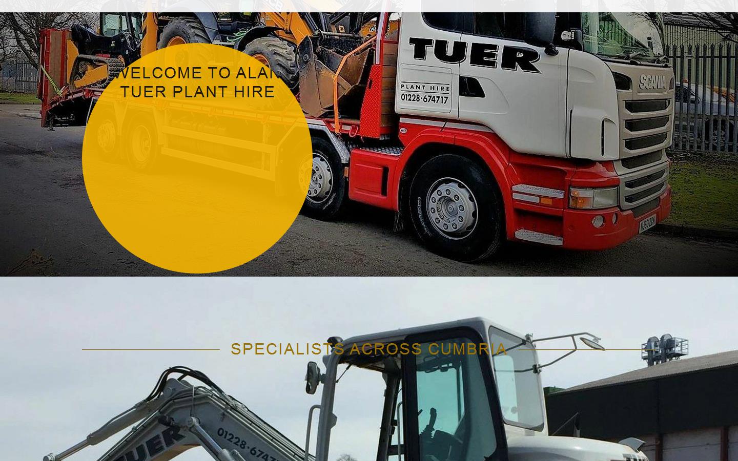 Alan Tuer Plant Hire Ltd Website