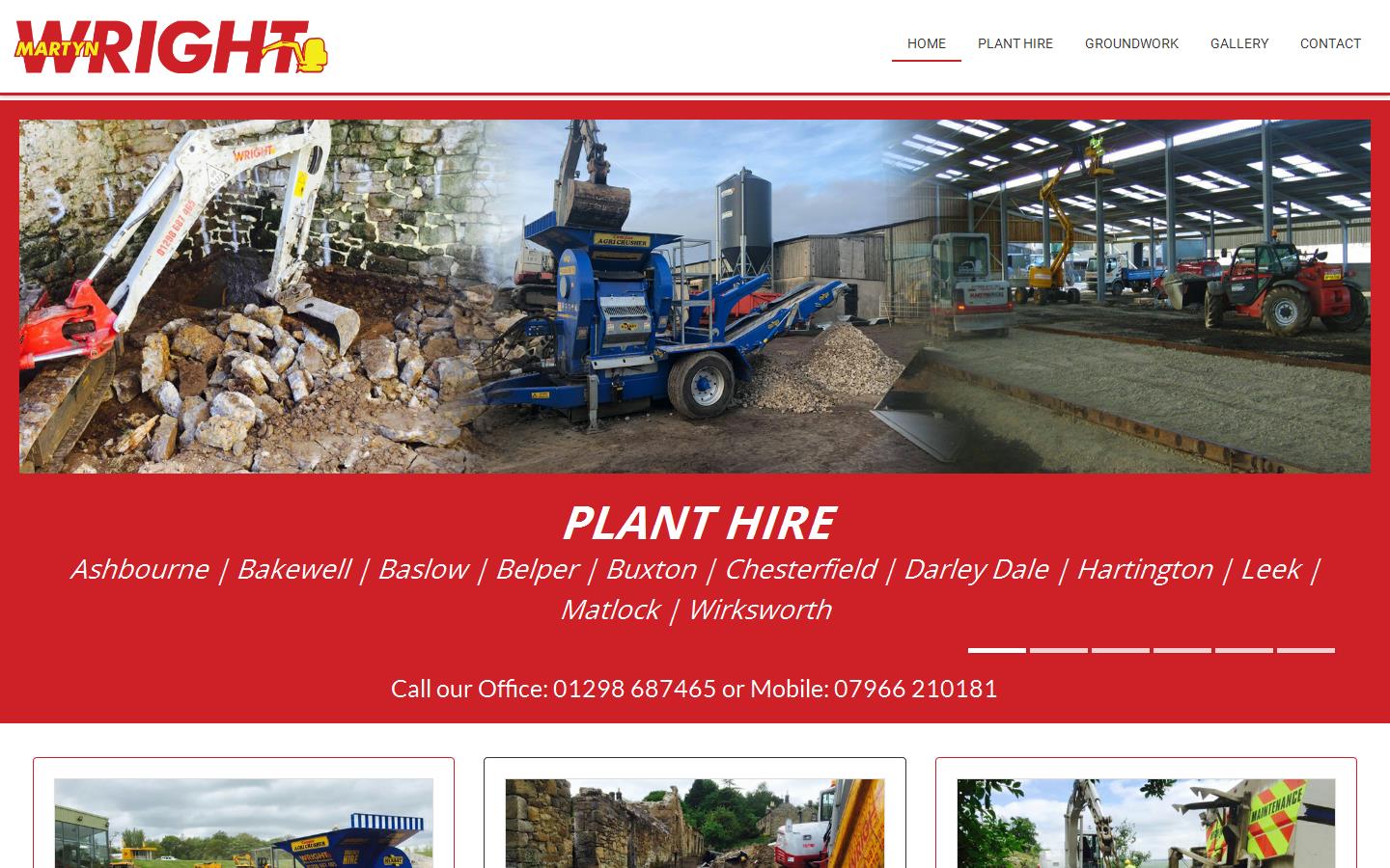 Martyn Wright Plant Hire & Groundworks Website