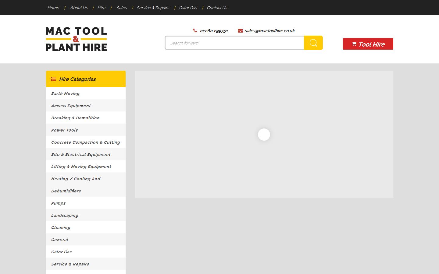 Mac Tool & Plant Hire Ltd Website