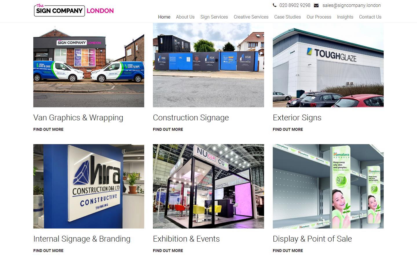 Sign Company London Website