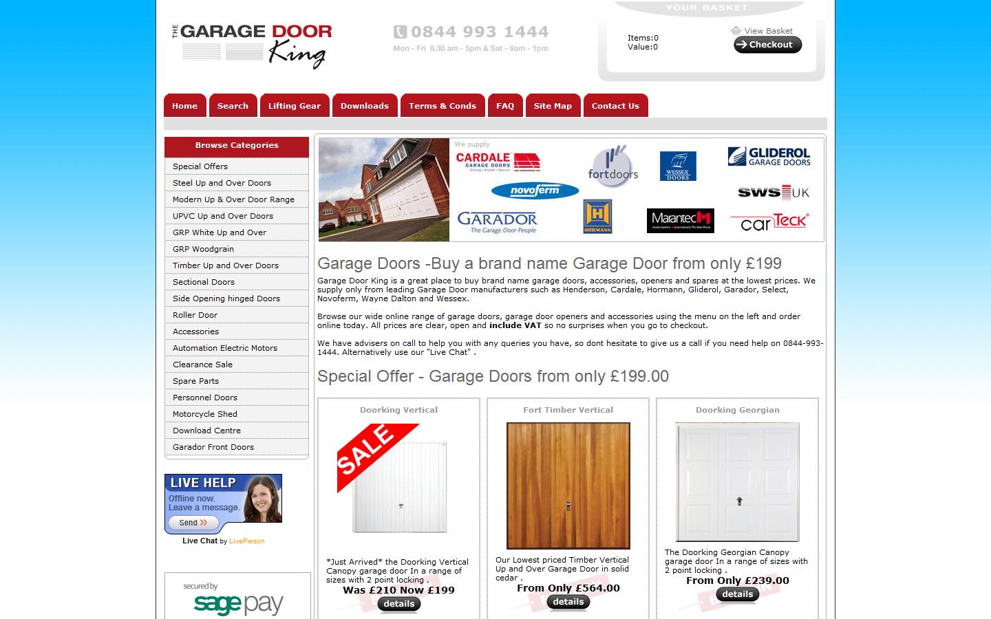 The Garage Door King Website