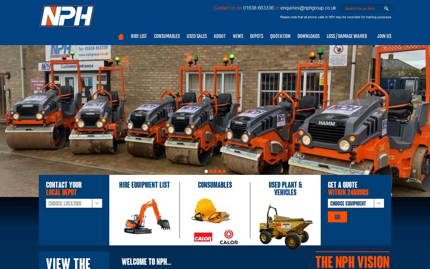 Newmarket Plant Hire Limited Website