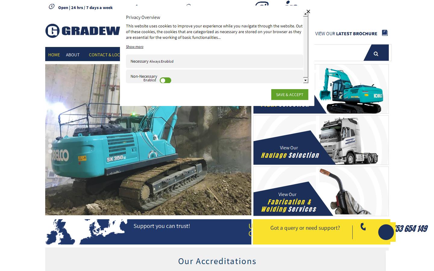 Gradewell Plant & Haulage Hire Website