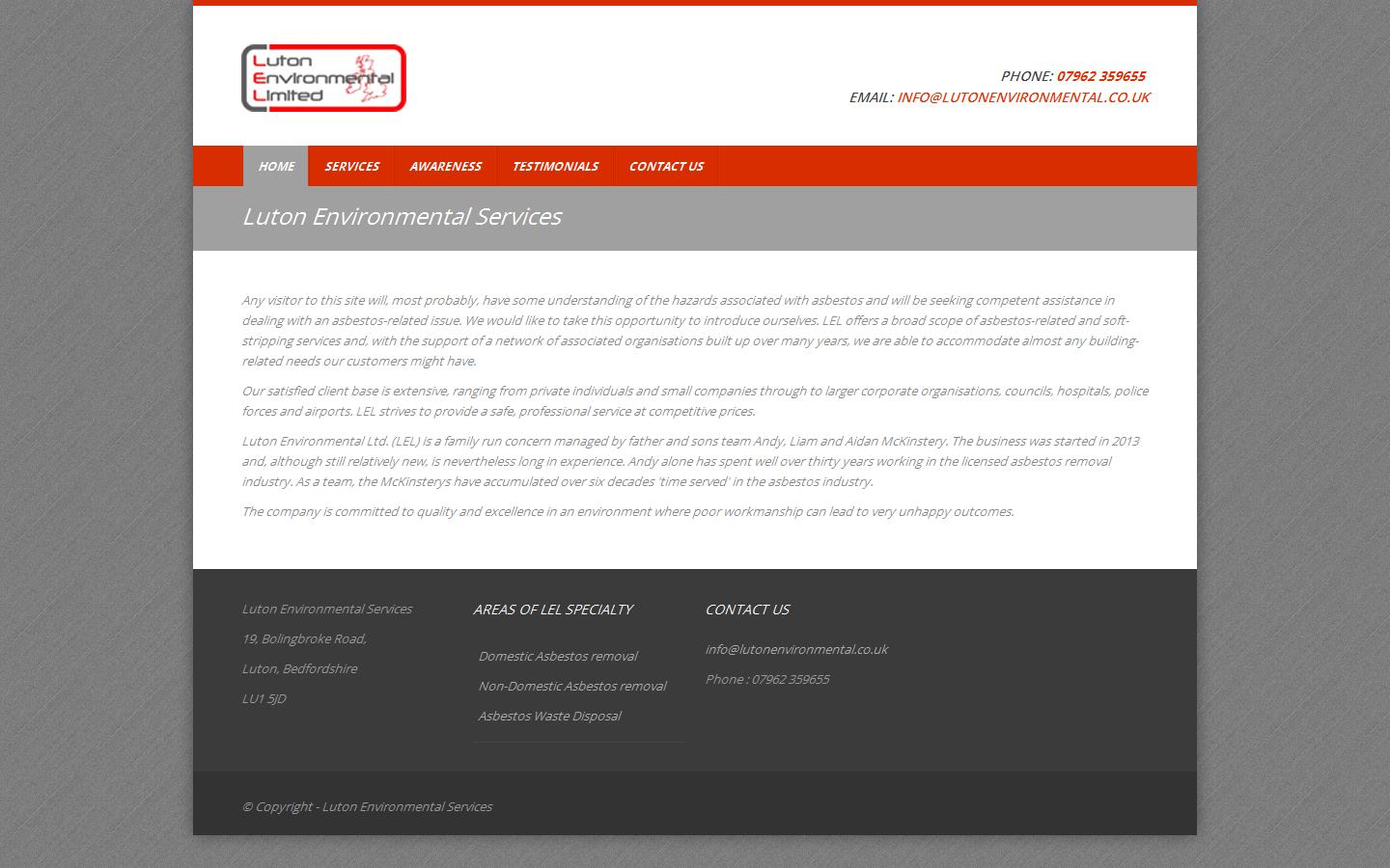 Luton Environmental Services Website