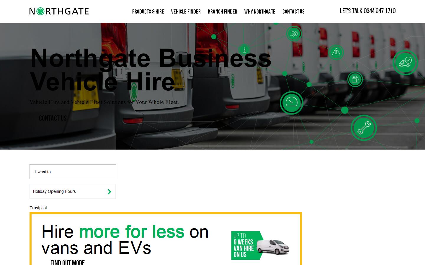 Northgate Vehicle Hire Website