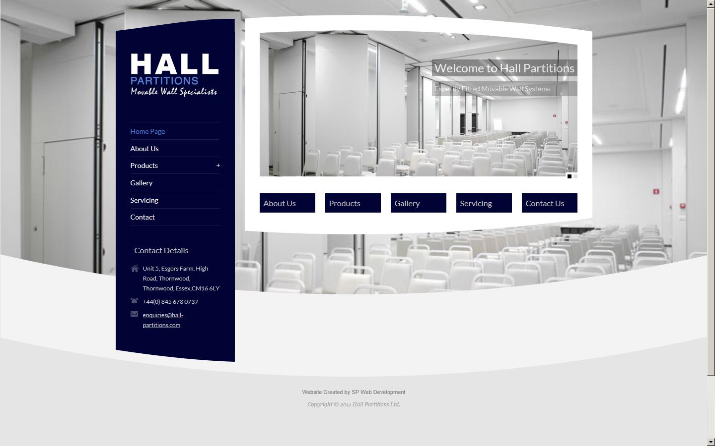 Hall Partitions Ltd Website
