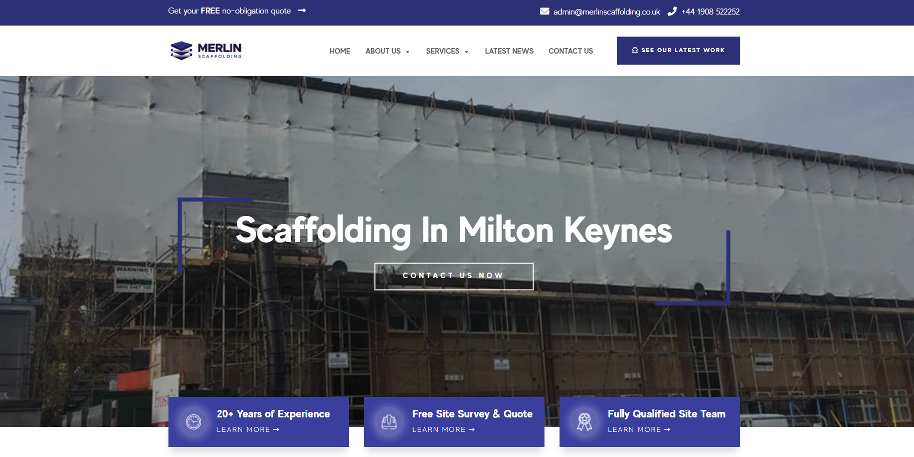 Merlin Scaffolding Website