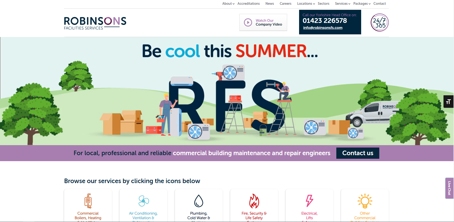 Robinsons Facilities Services Ltd Website