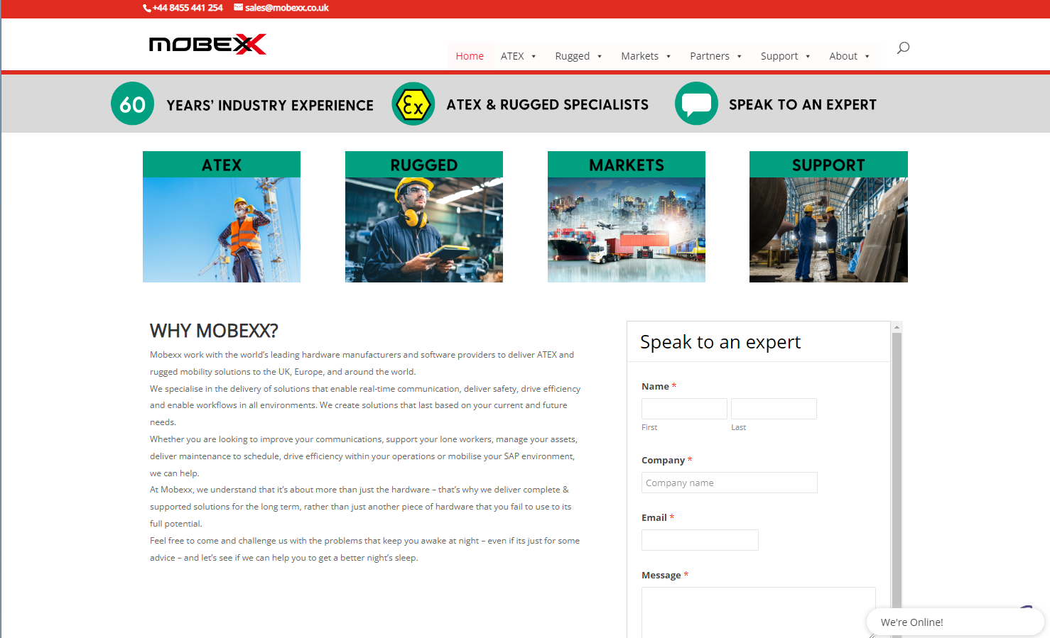 Mobexx Ltd Website