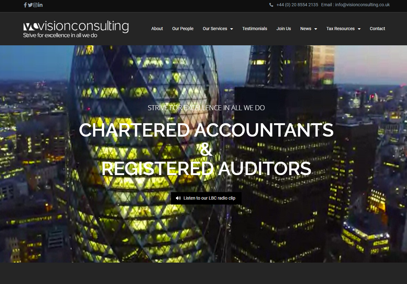 Vision Consulting Website