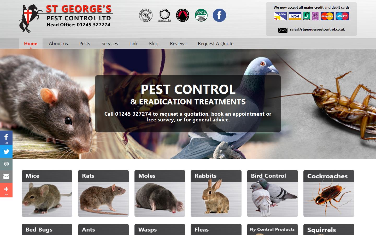 St George''s Pest Control Ltd Website