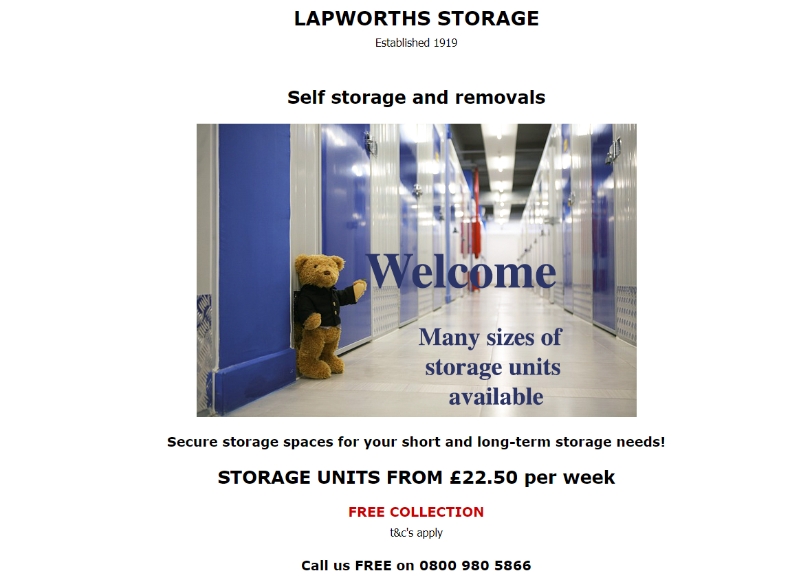Lapworths Storage Website