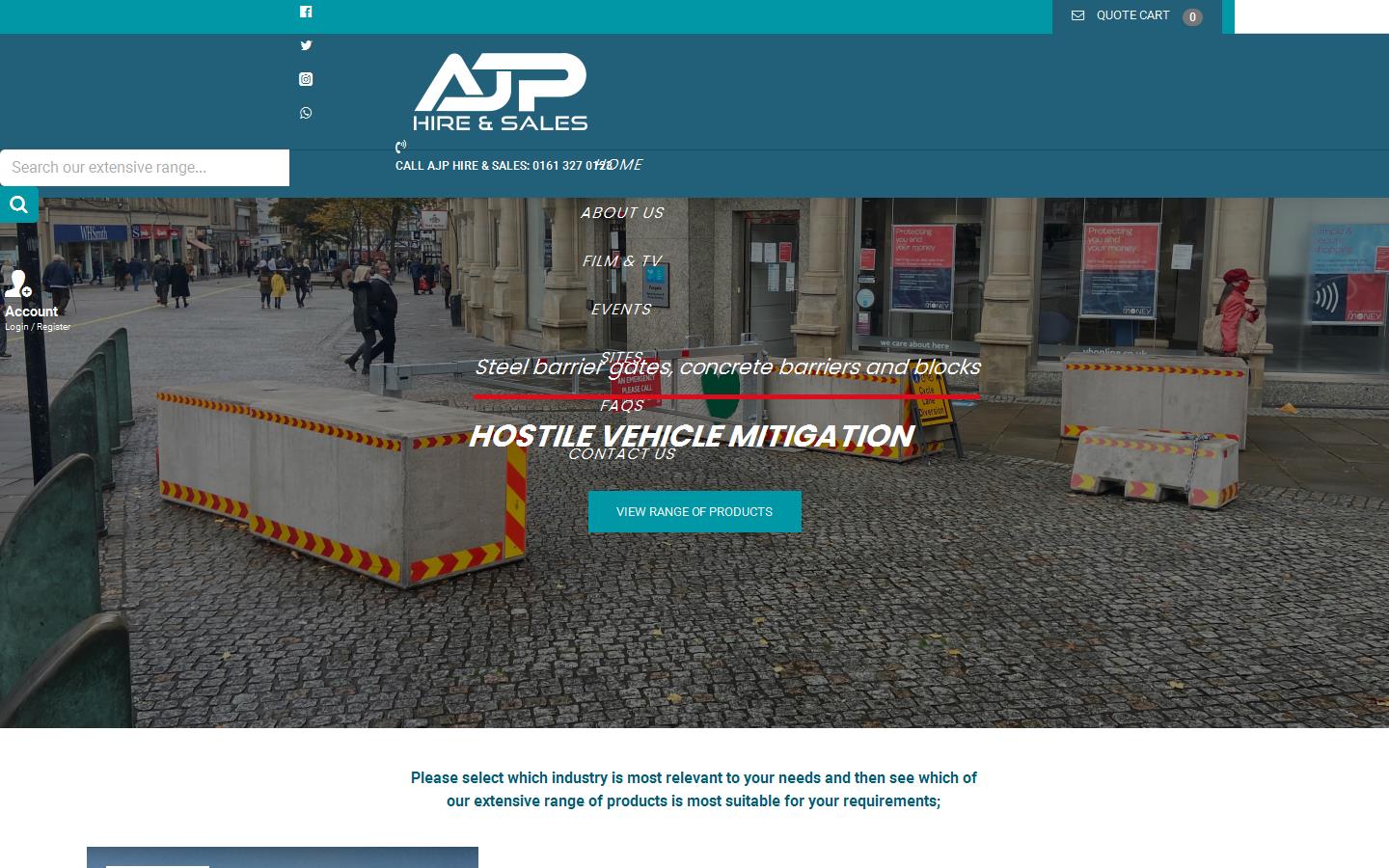 AJP Hire and Sales Website