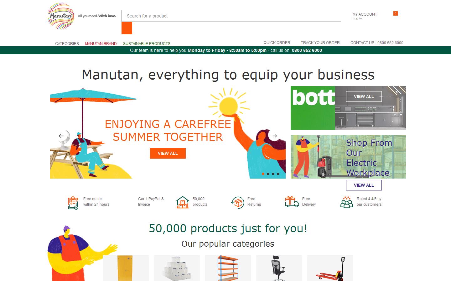 Manutan UK Ltd Website