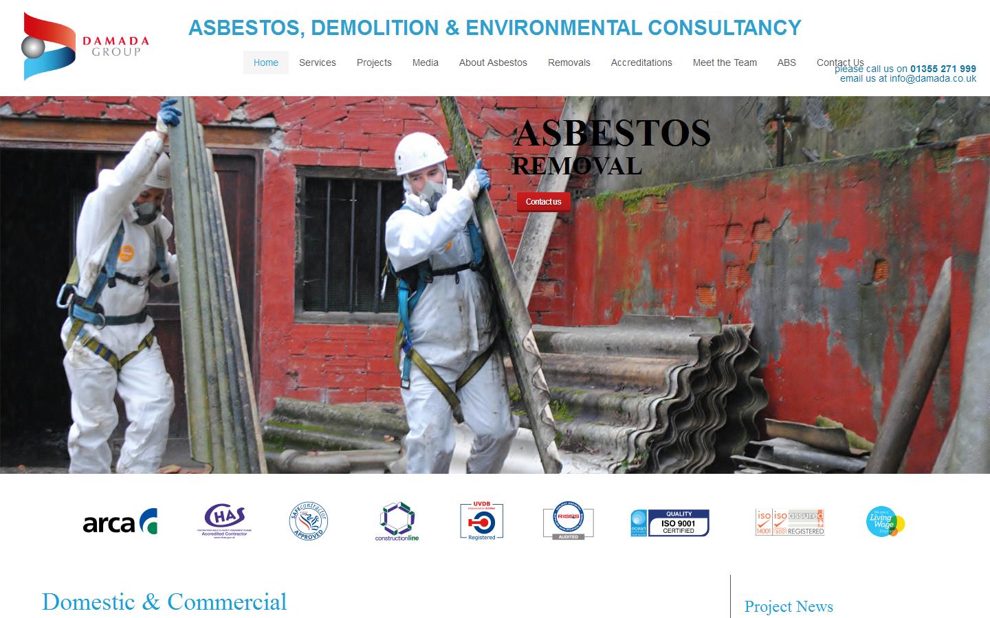 Damada (Asbestos Removal) Ltd Website