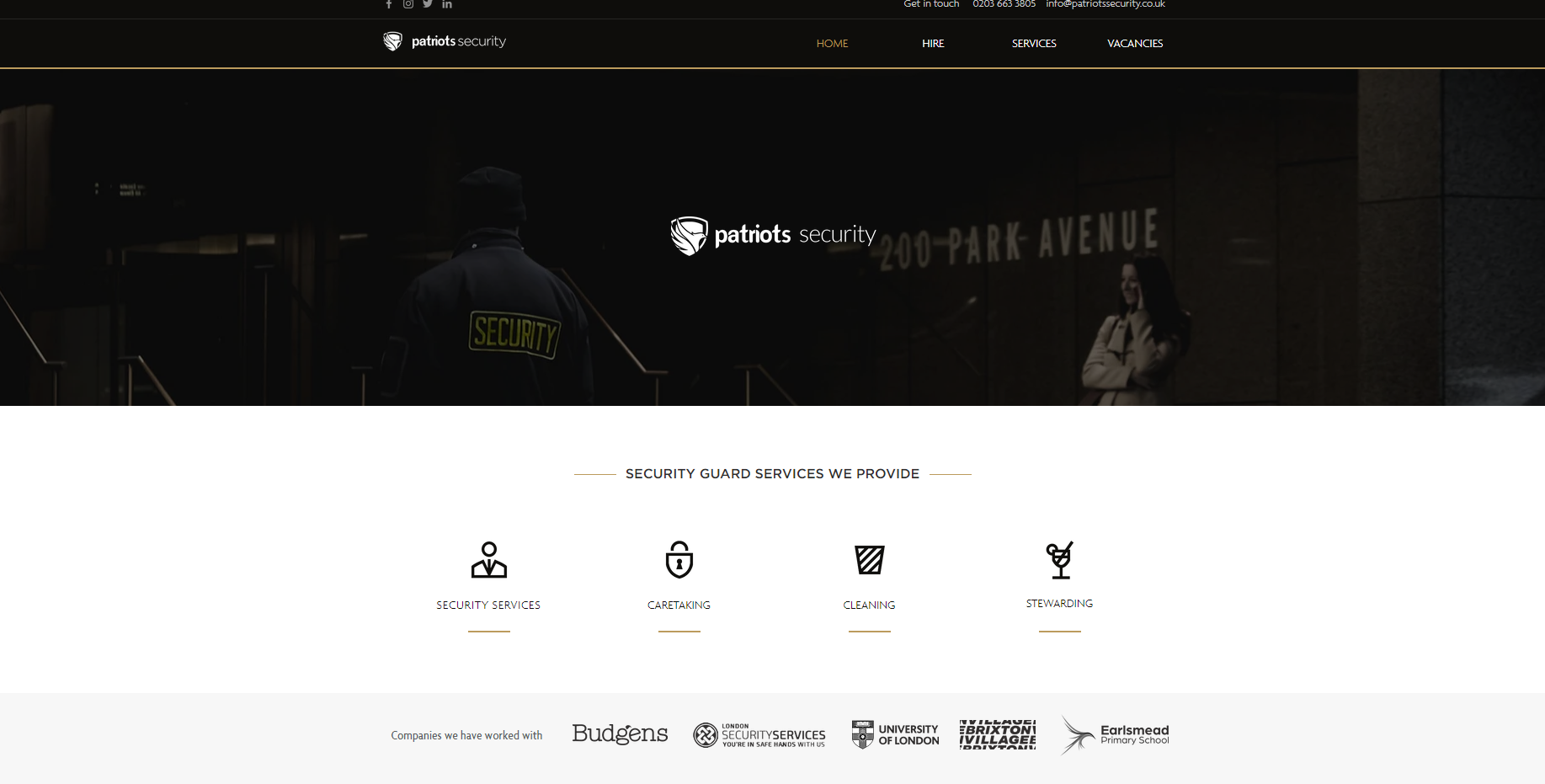 Patriots Security Website