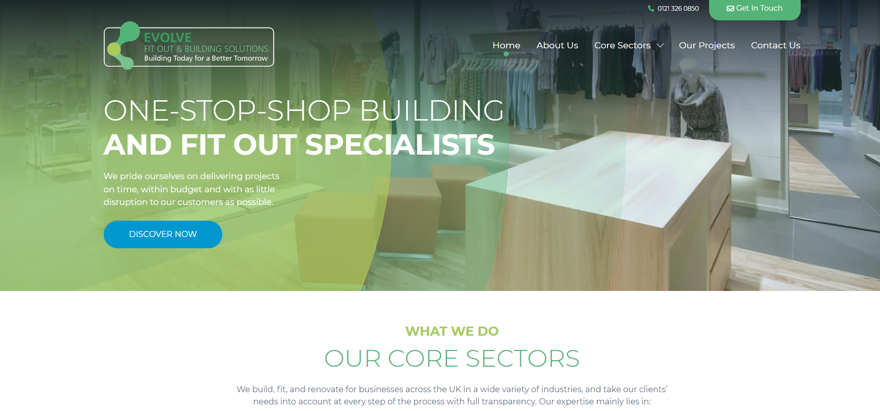 Evolve Shopfitting Website