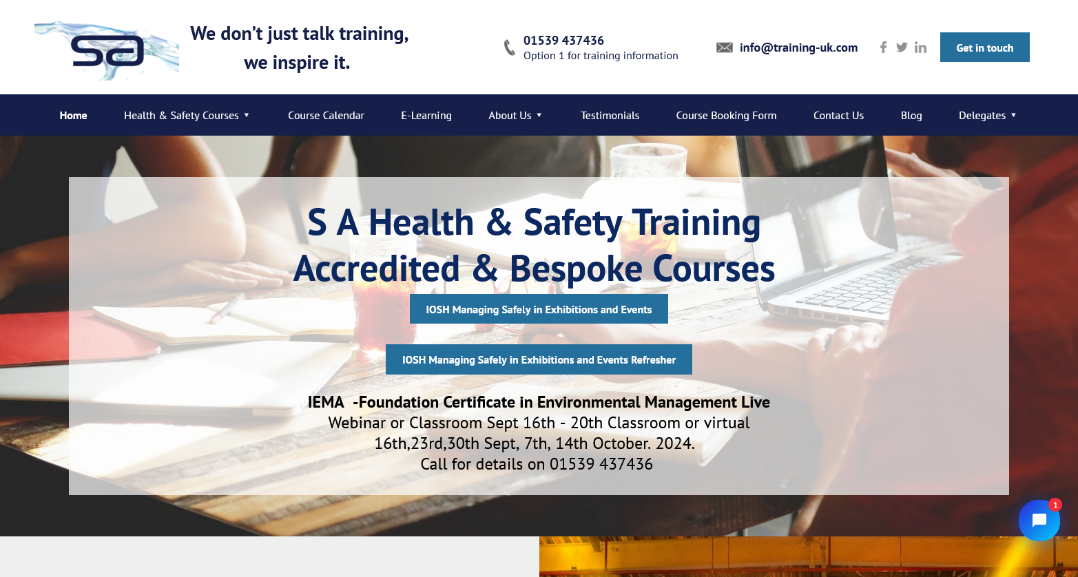 S A Associates Management Training Ltd Website