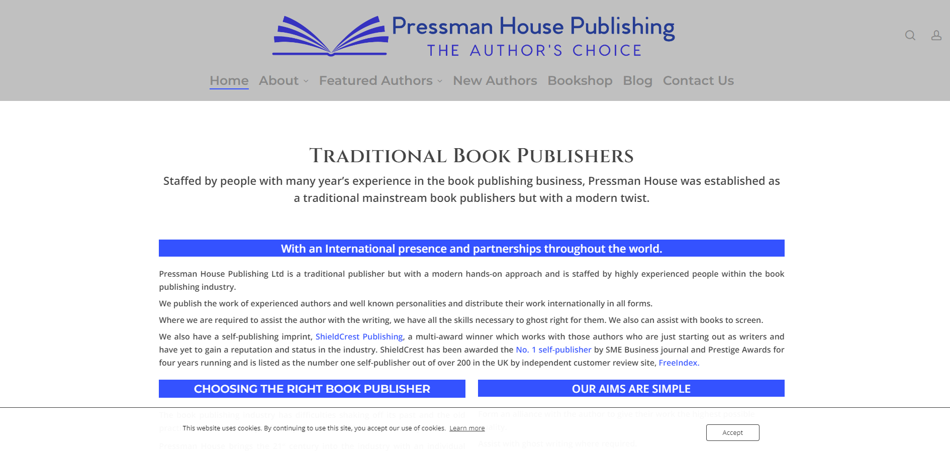 Pressman House Publishing Ltd Website